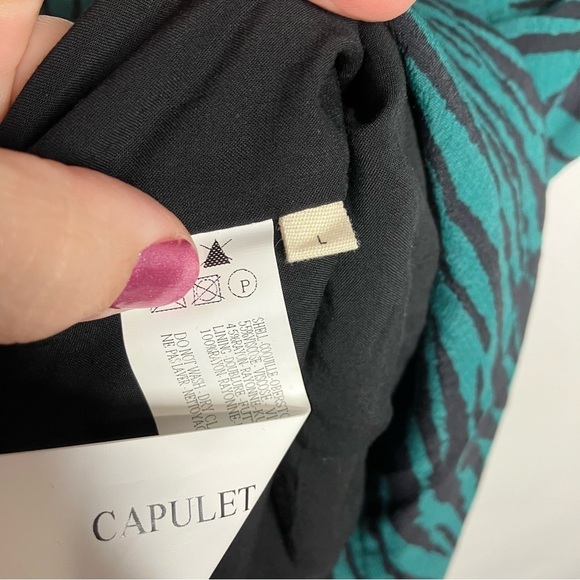 Capulet jade tiger stripe mini dress size large - Picture 10 of 11